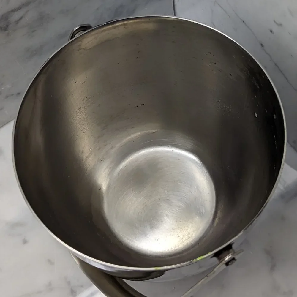 Vintage 1970's 18/10 stainless steel ice bucket, Made in Italy